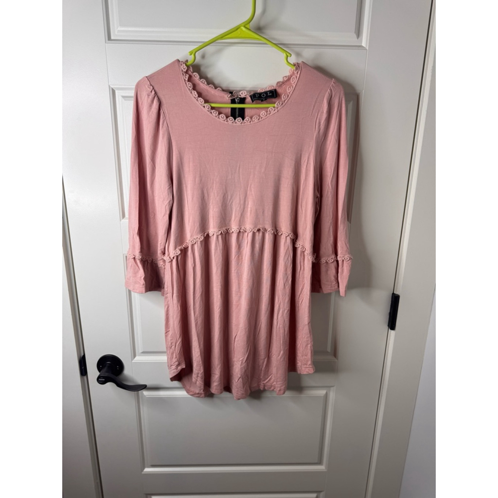 Women's POL Pink Long Sleeve Dress Size S
